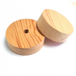 Roda de faig Ø60 x 20mm amb forat centrat Ø80 x 100mm. Sense polir.
