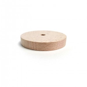 Roda de faig Ø70 x 12mm amb forat centrat Ø80 x 80mm. Sense polir.